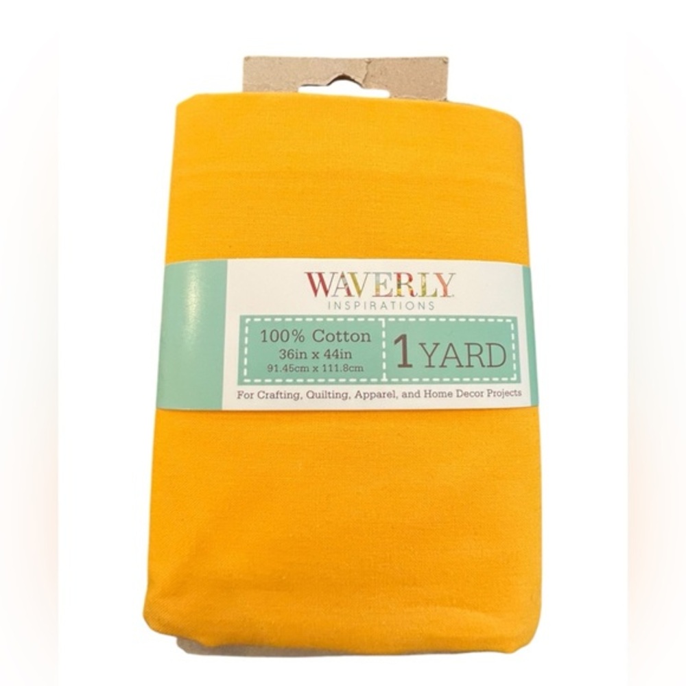 Waverly Inspirations 1 Yard Marigold Yellow 100% Cotton Fabric NEW‎ 36 X 44 In